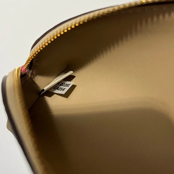 Coach Pencil Case In Signature Canvas with Stripe Heart Print - Picture 9 of 12